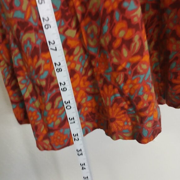 UEC LL Bean Vintage Midi Floral Jersey Skirt with pockets sz Small/petite - Picture 4 of 5